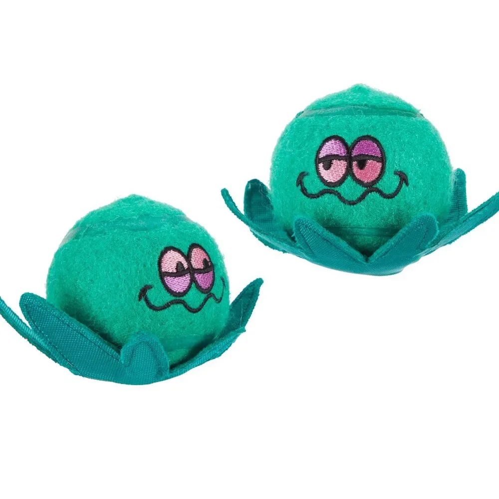NWT Bark Box DOPE TENNIS BALLS Dog Toy 4/20 Bark Box Theme, Size L, Green